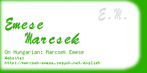 emese marcsek business card